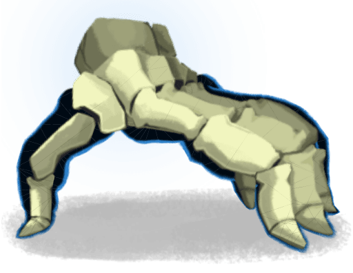 stylized crab or insect leg structure