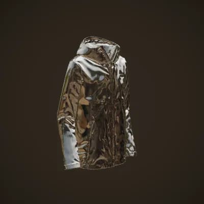 Patagonia hooded jacket — 3D model generated with MakeIt3D